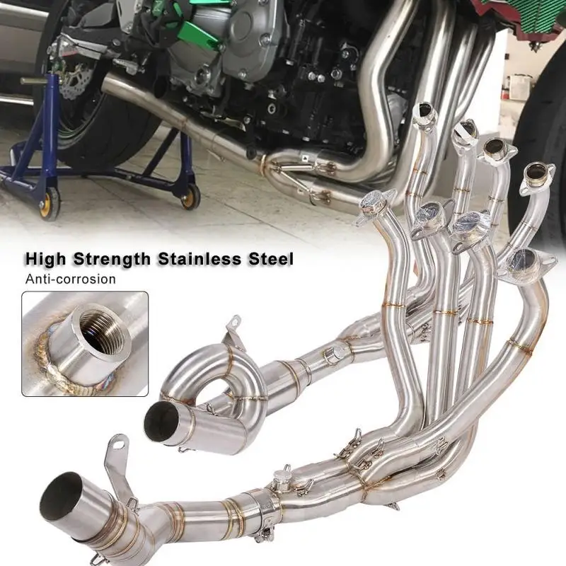 

1Set Motorcycle Full Exhaust System Vent Front Pipe Link Connect for KAWASAKI Z900 2017 2018 NEW Arrive