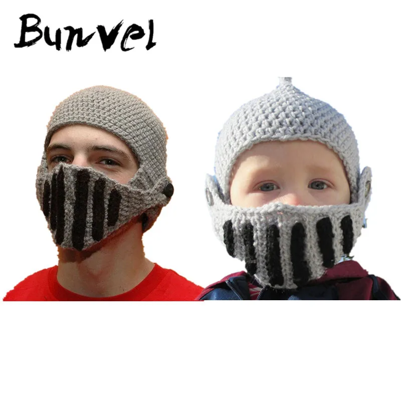 Bunvel семейная зимняя Новинка для папы и сына вязаная шапка в римском стиле малышей