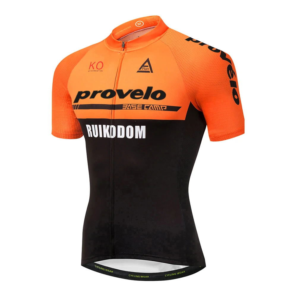 2019 оранжевая Мужская одежда для велоспорта с коротким рукавом летняя Maillot Ciclismo