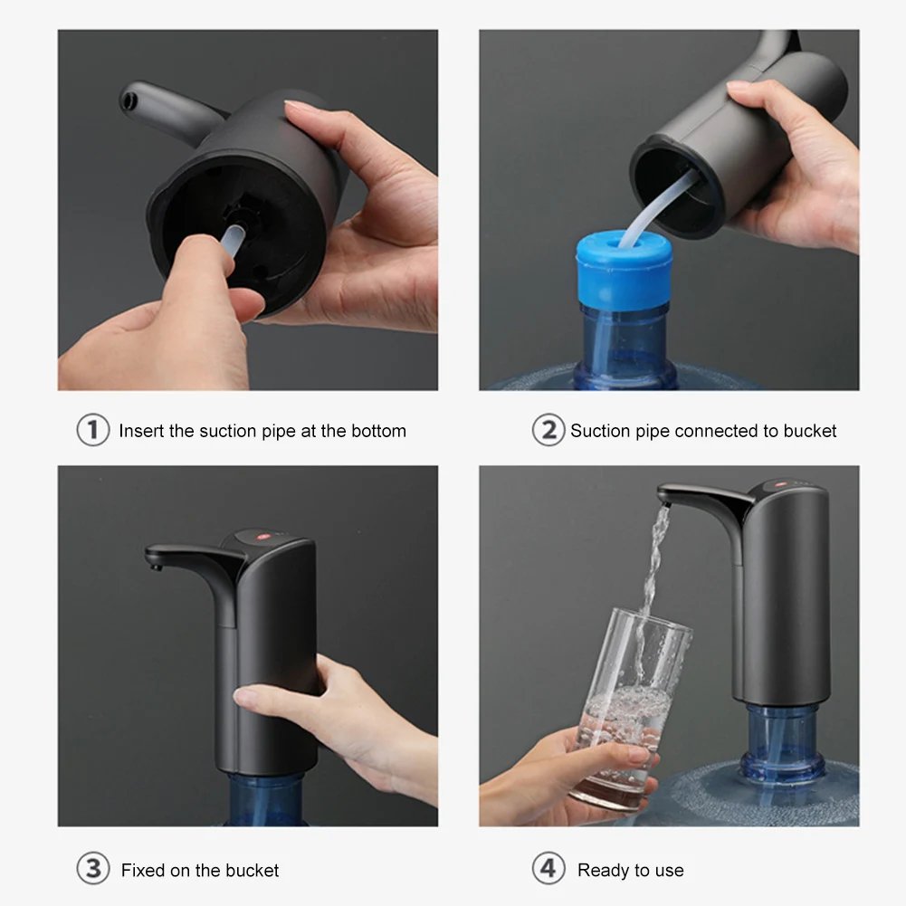 Household Dual Mode Water Bottle Pump USB Charging Portable Electric Automatic Drinking Dispenser with Switch | Дом и сад