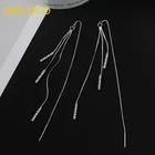 Женские длинные серьги QMCOCO, серебро 925 пробы, с кисточками