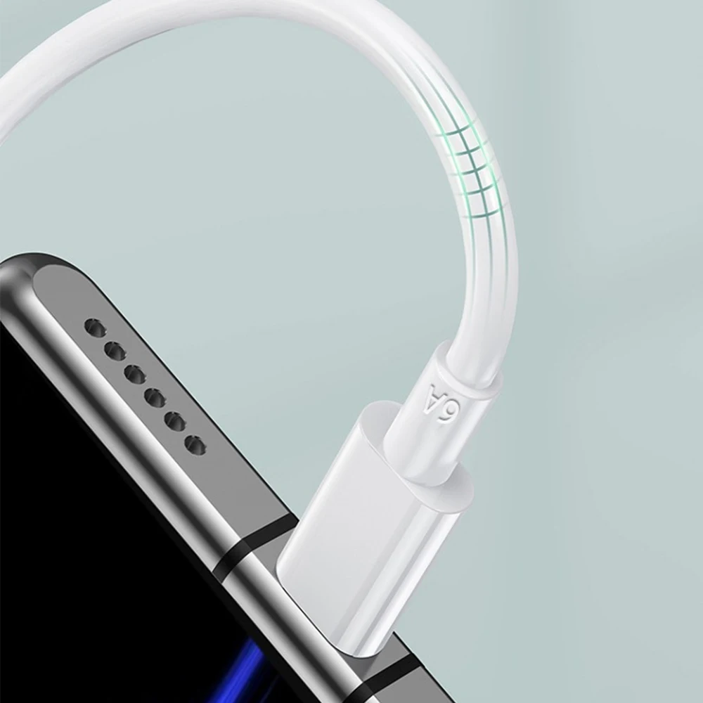 Оригинальный зарядный кабель Xiaomi 6A Turbo USB Type-C 1/1 5/2 м для Poco M3 X3 NFC Mi 11 10 Pro Black Shark 3 Redmi