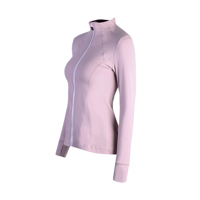

Athletic jacket women stretch skinny jacket tight yoga suit top running training fast dry zipper fitness long sleeves