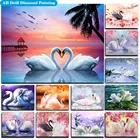 Алмазная живопись 5D AB с животными, квадратнаякруглая искусственная мозаика, украшение для дома, ручная работа, подарок