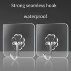 10 шт. крючки прозрачные прочные для кухни ванной комнаты самоклеящиеся дверные настенные вешалки крючок на присоске Тяжелая стойка присоска крючок