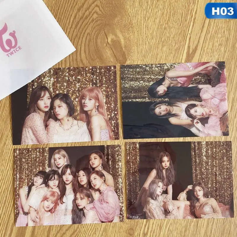 3 4 шт./компл. K-POP дважды Got7 BLACKPINK IZONE SEVENTEENSelf сделано Бумага ЛОМО карта фото плакат Фотокарта - Цвет: 3
