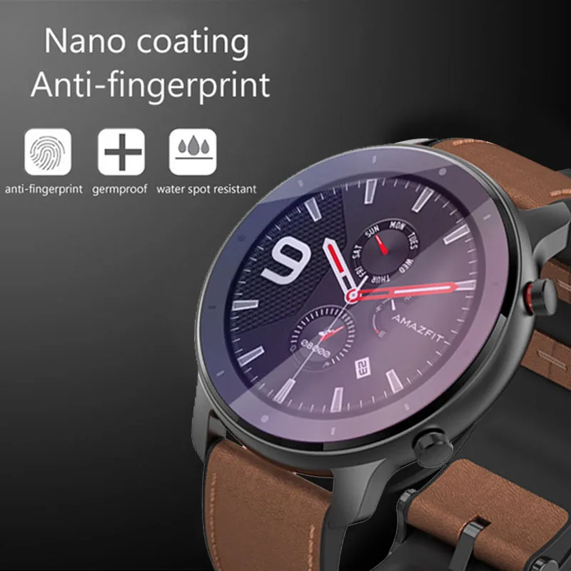 For AMAZFIT GTR Clear Film Tempered Glass Screen Protector Smart Watch Prevent Scratches Absorb Shocks Xiaomi Huawei | Электроника