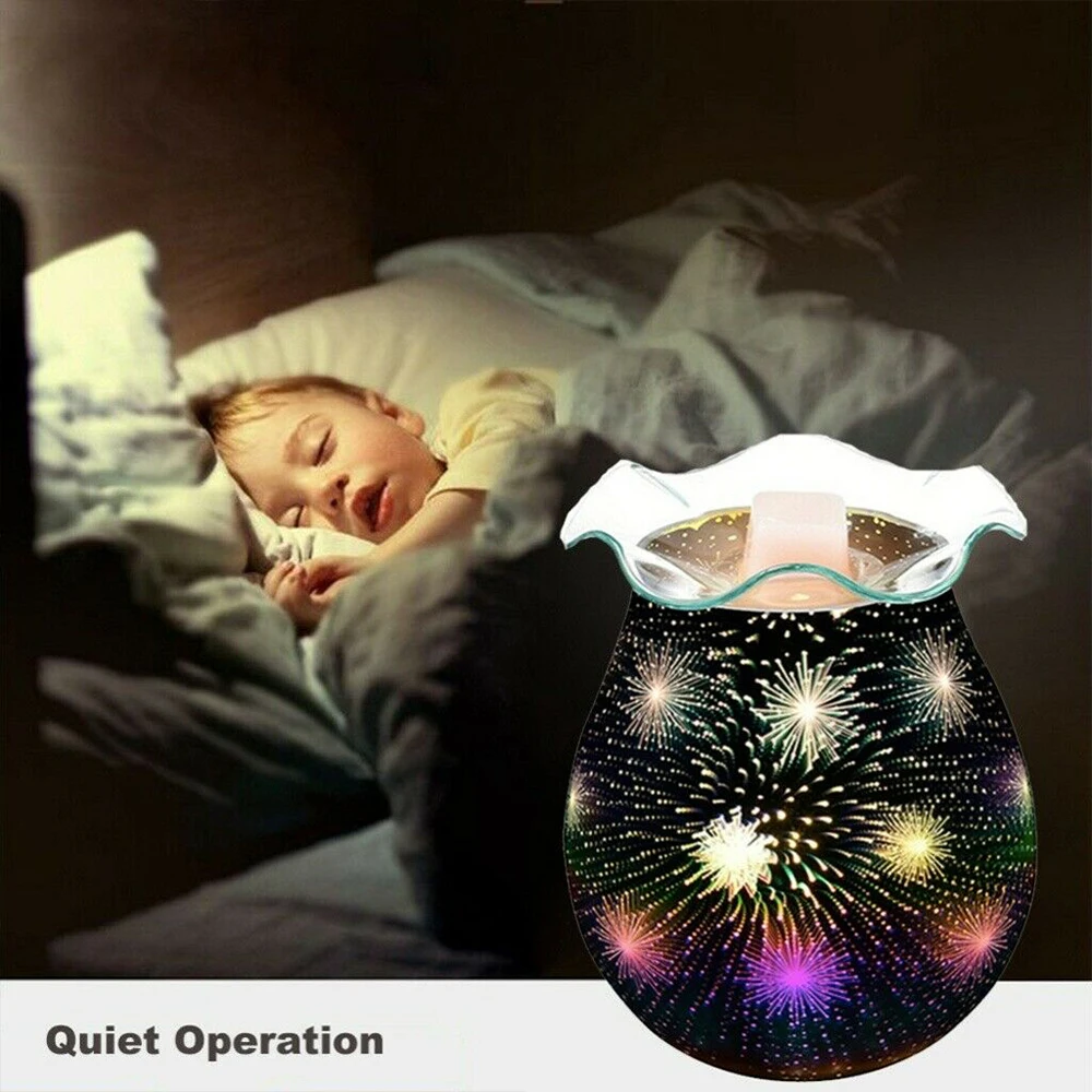 Штепсельная вилка Великобритании 3D стеклянная фейерверк электрическая