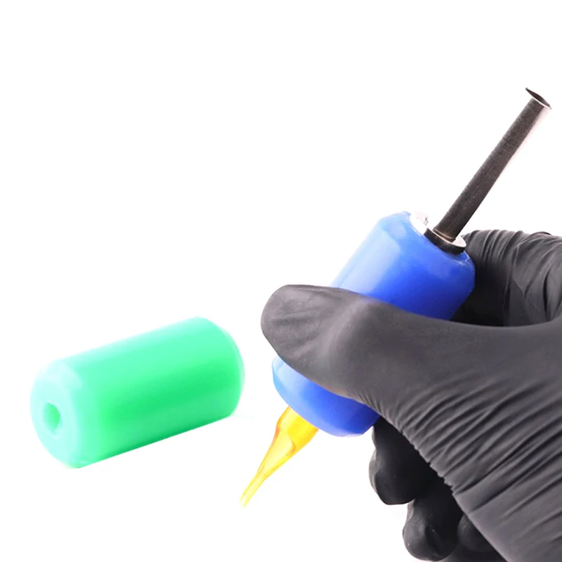 

New 1pc Soft Silicone Tattoo Grip Cover Autoclavable Antiskid Embroidery Accessories Tattoo Machine Handle Cover Supply