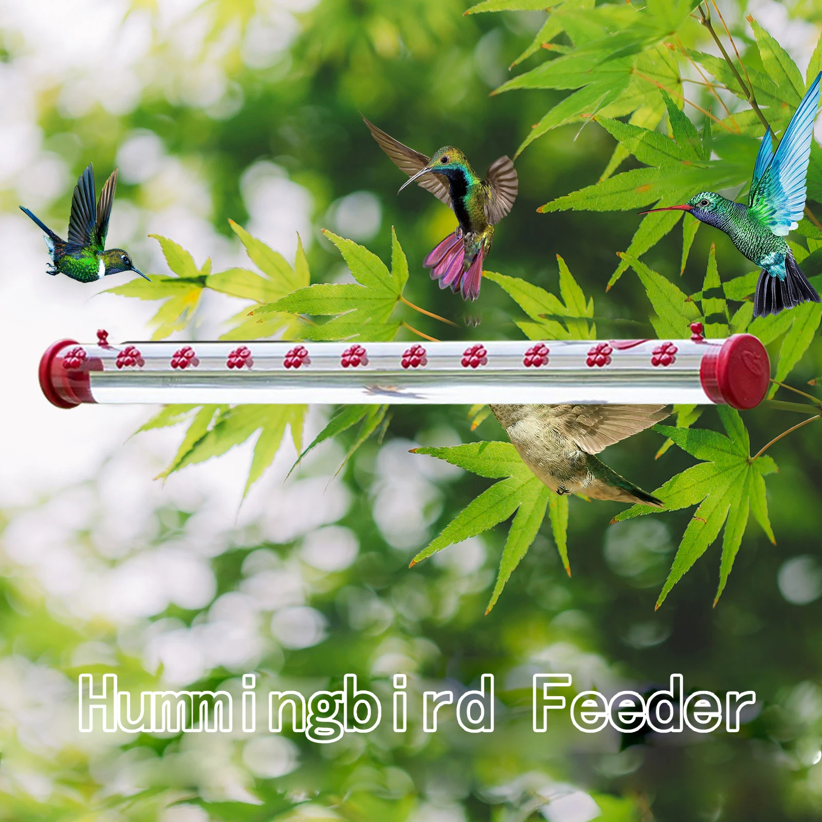 

Hummingbird Feeder Bird Transparent Feeding Tube for Outdoors Patio Garden Outdoor Accessories