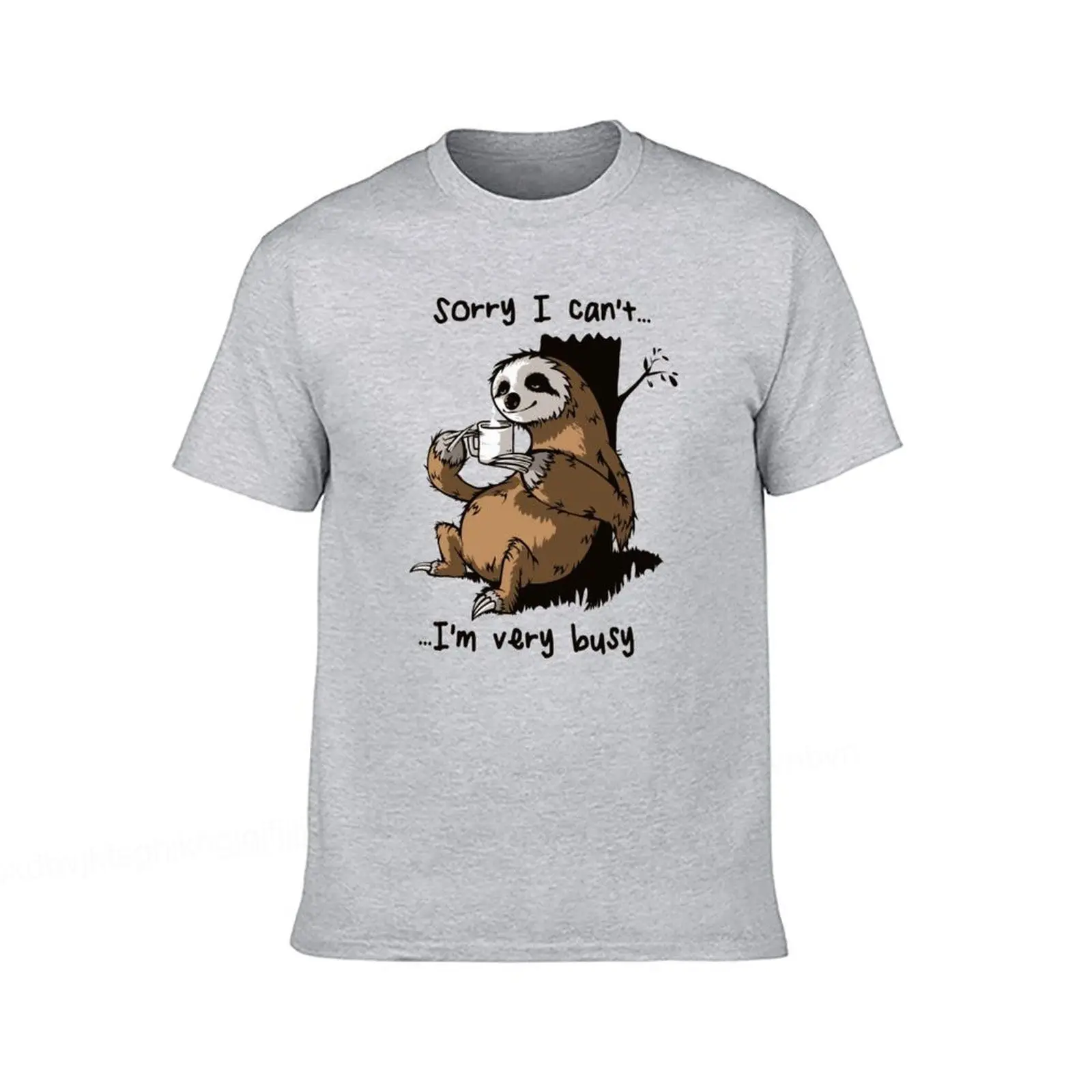 

Мужские футболки очень занятого дня, повседневные топы, забавная футболка с логотипом панды, футболка с коротким рукавом и принтом, одежда д...