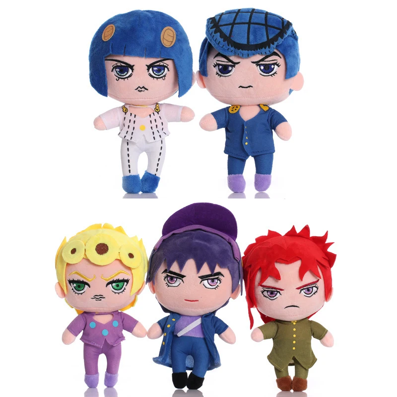 

Anime JoJos Bizarre Adventure Golden Wind Plush Giorno Narancia Mista Soft Stuffed Doll For Children Gifts