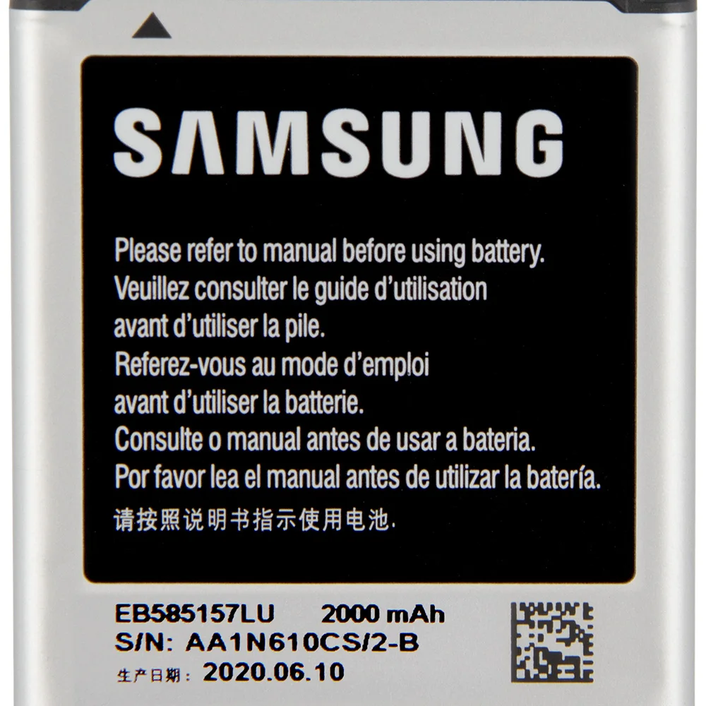 SAMSUNG оригинальный аккумулятор EB585157LU с логотипом для Samsung GALAXY Beam SM G130HN J2 i8530 i8558 i8550