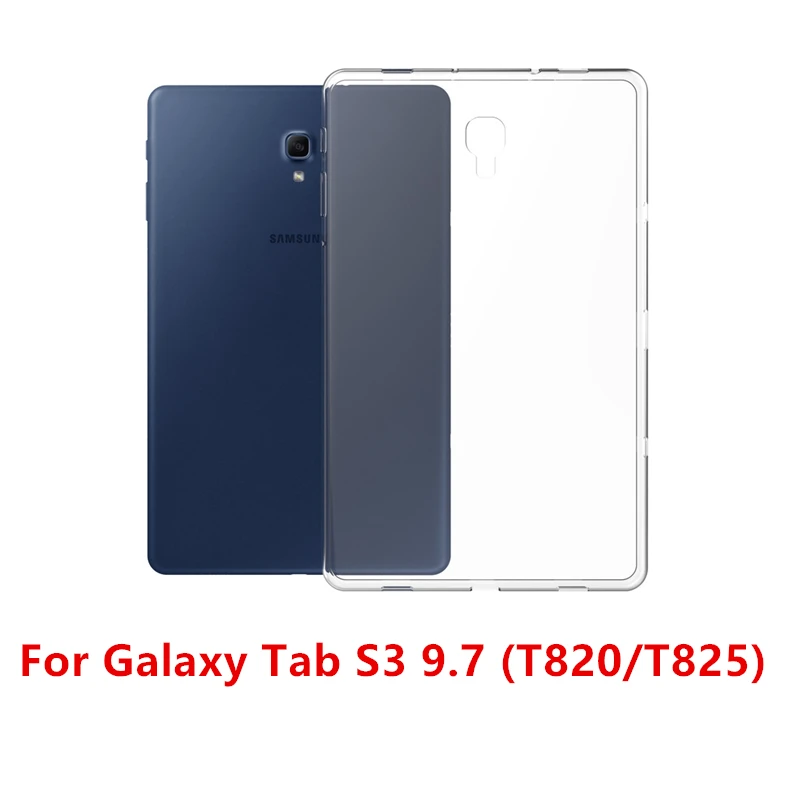 Прозрачный из ТПУ силиконовый чехол для samsung Galaxy Tab S2 S3 S4 S5e Tab A 8,0 10,1 T387 P200 T710 T810 T510 T590 T830 T720 - Цвет: T820