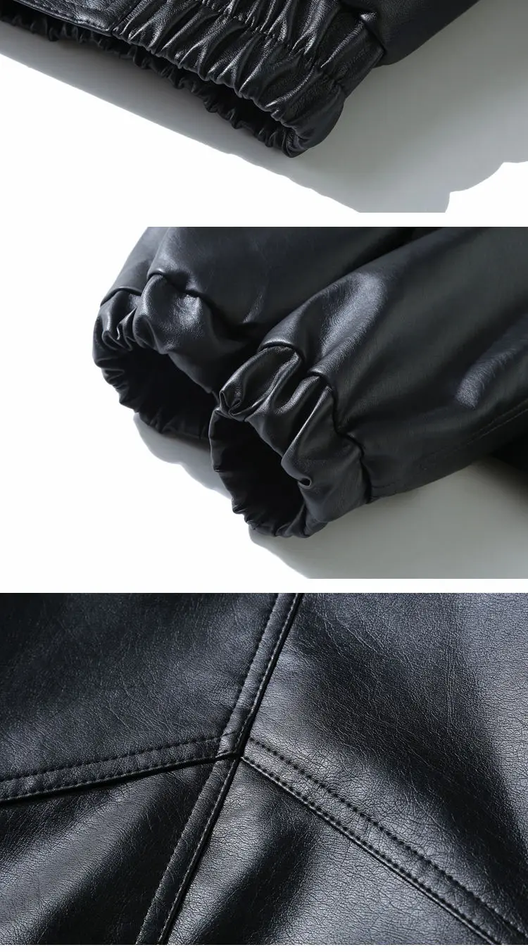 Dueweer Mens Faux Leather Jackets Man Motorcycle Pilot Windbreaker Biker Jacket Warm Ktm Coat biker jacket men