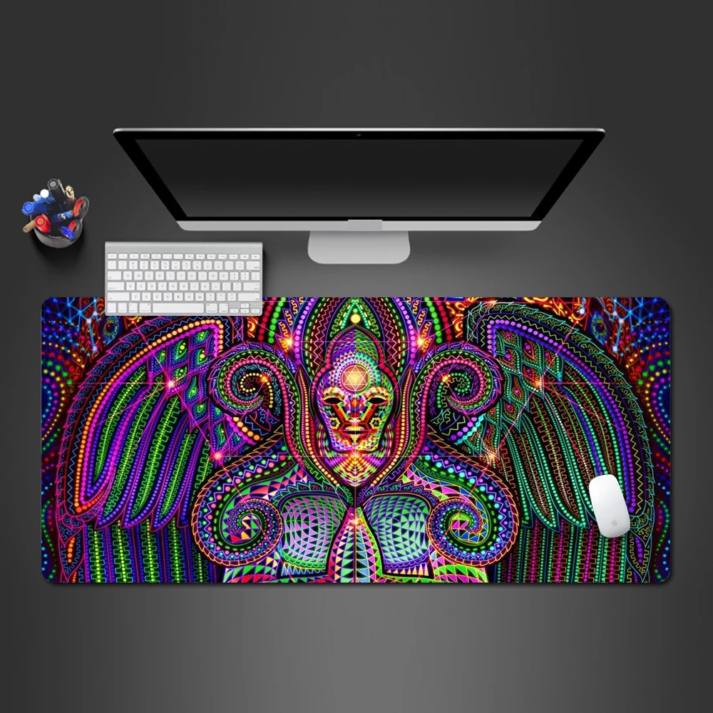 Цветной коврик для мыши Abstract Line Buddha Art высококачественный моющийся компьютерная