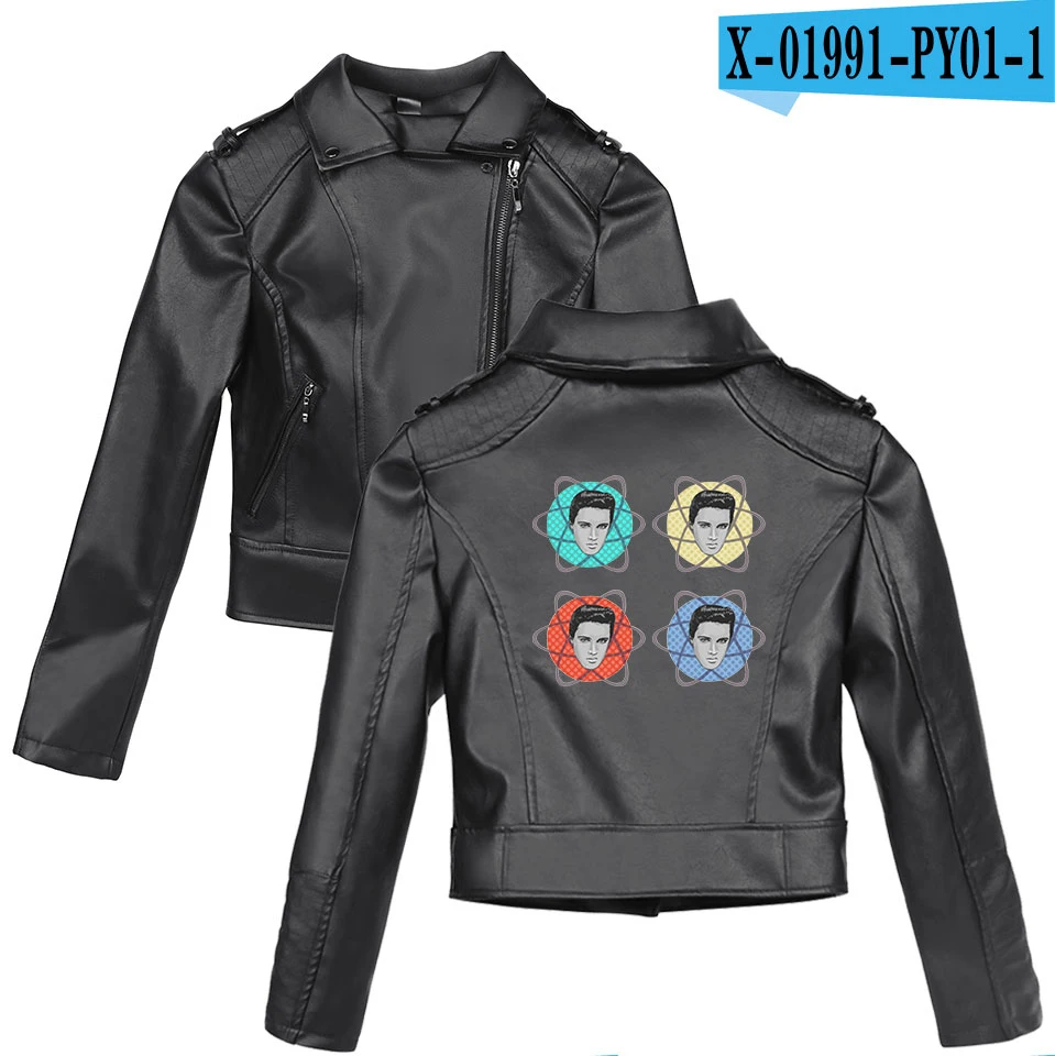 Elvis Presley куртки кожаные женские новые модные куртки цвет молния Верхняя одежда Куртка Новинка зима и осень пальто - Цвет: D