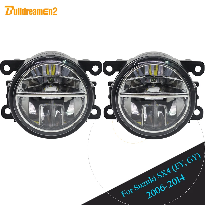 

Buildreamen2 For 2006-2014 Suzuki SX4 (EY, GY) Car Styling LED Fog Light DRL Daytime Running Light 12V High Bright 2 Pieces