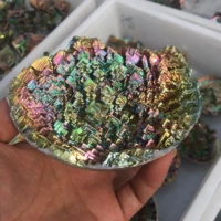 bismuth crystal bismuth metal crystal rainbow bright metal bowl mineral specimens original natural art decoration