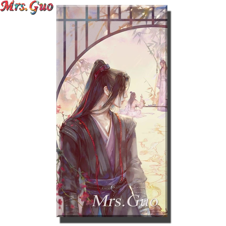 

5d Diy алмазная живопись Mo Dao Zu Shi фигурка Wei Wuxian Wei Ying Аниме Вышивка крестиком Алмазная мозаика полная квадратная дрель домашний декор
