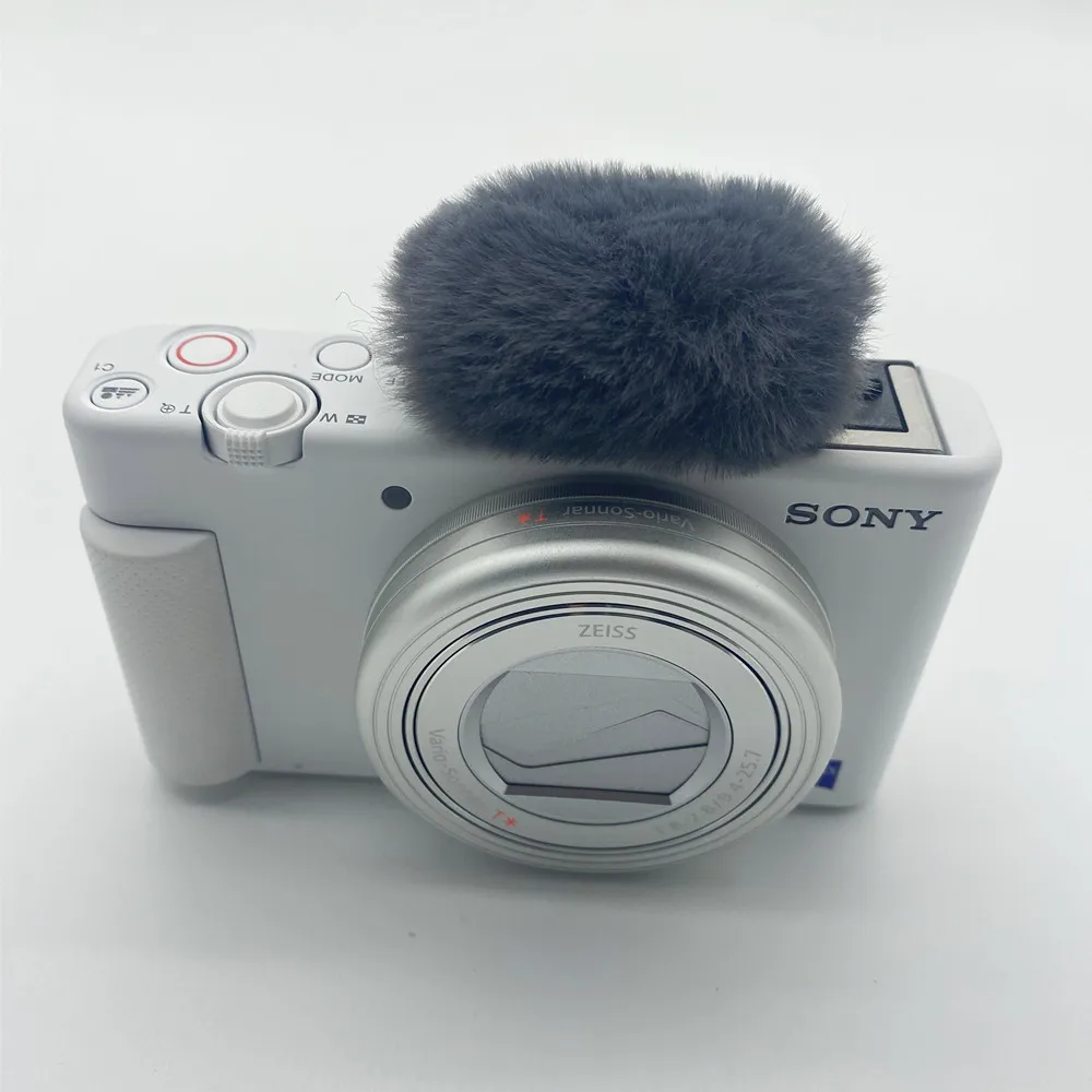 Deat Cat Furry windshield And Hot Shoes For Sony ZV-1 Vlog Outdoor Windscreen Artifical And Hot Boots For Sony ZVE 10
