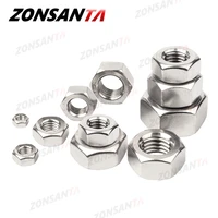 zonsanta metric 304 stainless steel hex hexagon nut din934 m1 m1 2 m1 4 m1 6 m2 m2 5 m3 m4 m5 m6 m8 m10 m12 m16 m20 screw nuts