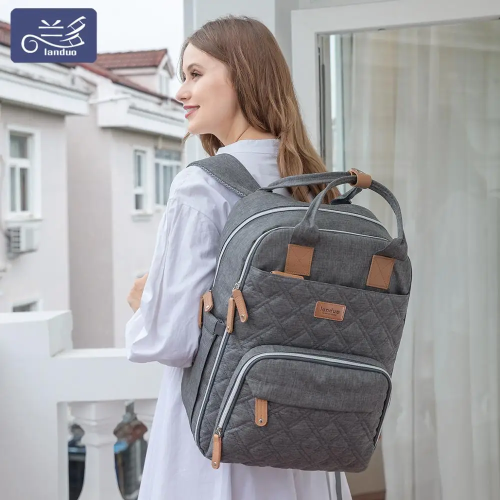 Landuo Mommy Diaper Bags USB port Charge backpack Mummy Large Capacity Travel Nappy bags Multi-function Maternity MPB28 | Мать и ребенок