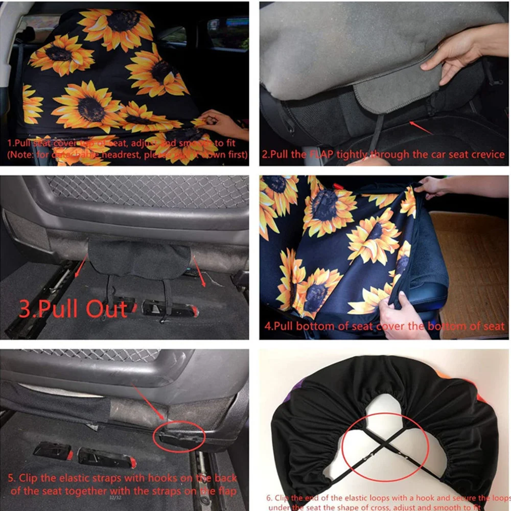 Boho Style Tribal Wolf Dream Catcher Pattern Universal Car Seat Covers Front Seats Protector For SUV/Jeep/Trucks VW Toyota | Автомобили и