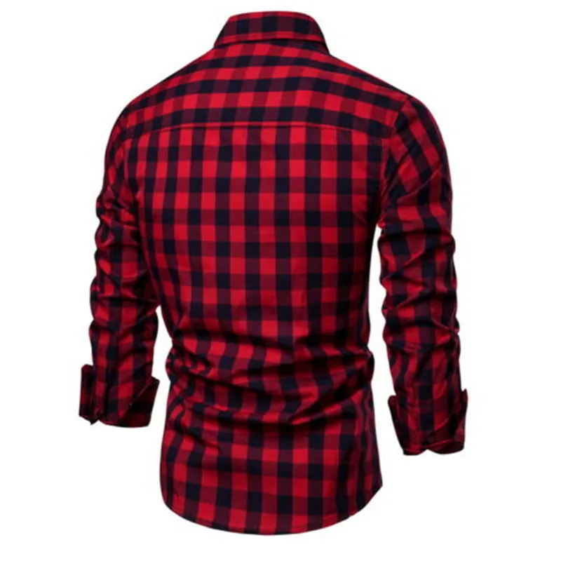 Мужские Роскошные повседневные стильные приталенные деловые рубашки в клетку с