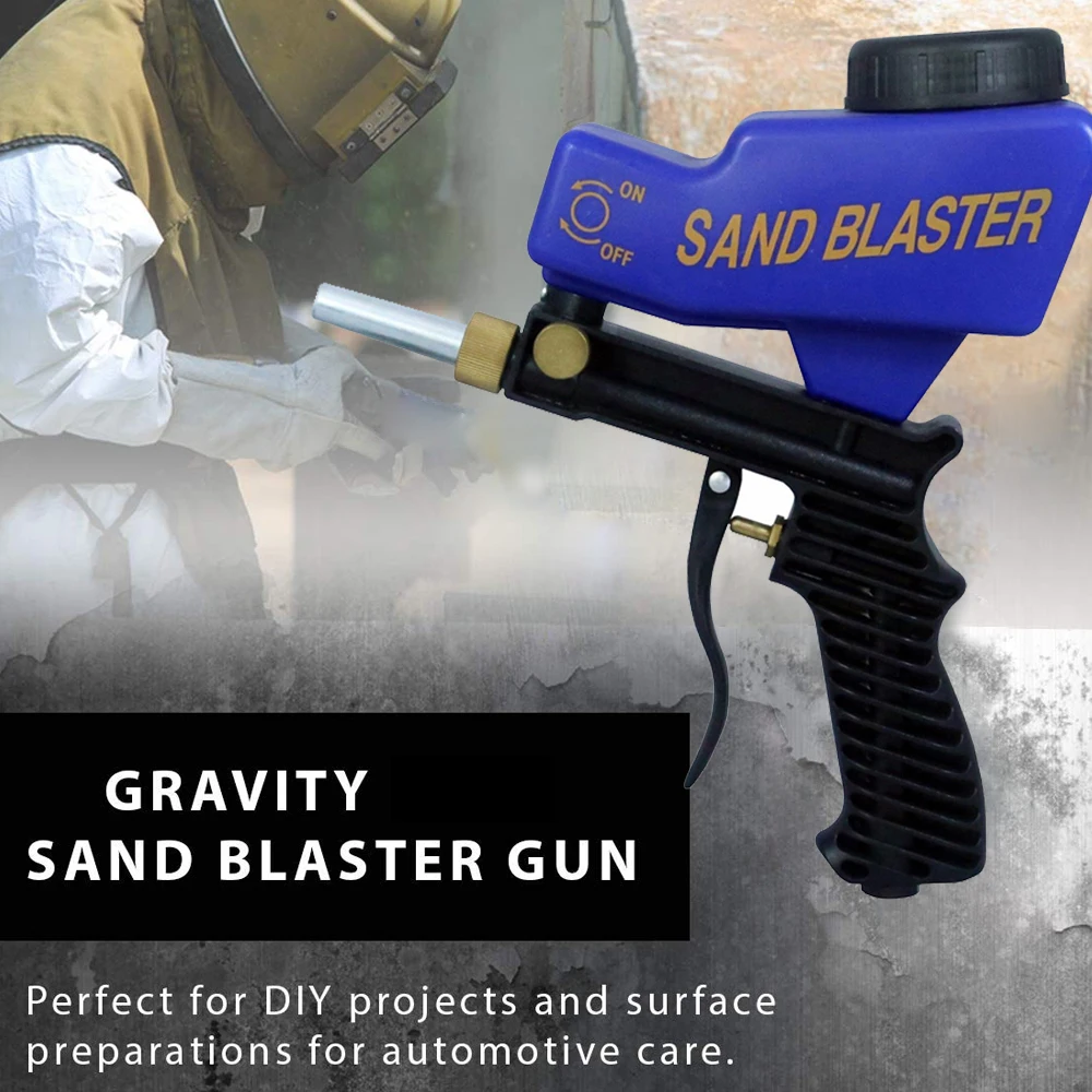 Портативные пескоструйные пистолеты Gravitys 150PSI пневматический небольшой Пескоструйный Аппарат Регулируемый 600cc пневматический Пескоструйный Аппарат