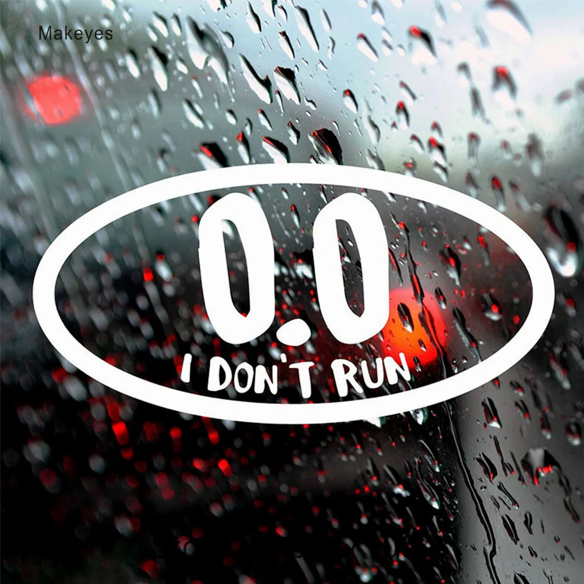 Наклейки Makeyes I Don't Run для автомобиля художественные круглые дизайнерские