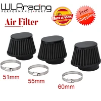 motorcycle air filter 60mm 55mm 54mm 51mm 50mm universal for motor car bike cold air intake high flow cone filter mushroom head