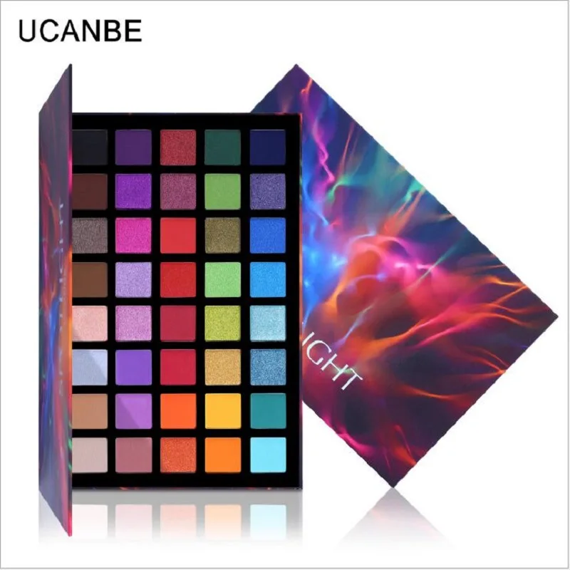 UCANBE Spotlight 40 Color Eye Shadow Palette Colorful Artist Shimmer Glitter Matte Pigmented Powder Pressed Eyeshadow Makeup Kit |