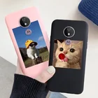 Милый матовый яркий чехол с котом для телефона Motorola Moto G6 2018 G7 Power G7 Plus E5 Play Go, матовый мягкий чехол из ТПУ для LG K10 2018, чехол