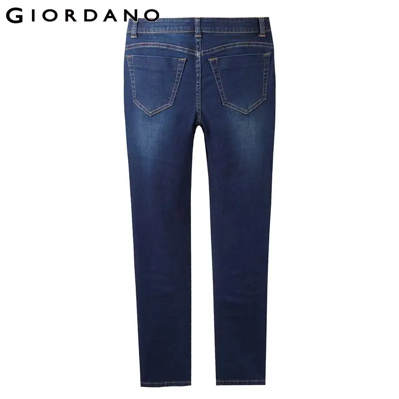 Giordano/женские джинсы из джинсовой ткани с усами Узкие женские до щиколотки брюки