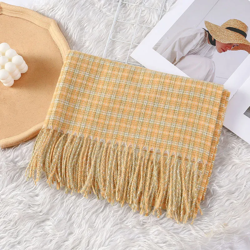 

New Women Scarf Winter Pashmina Shawls Cashmere Thick Wraps Lady Tassel Warm Scarves Bufanda Luxury Blanket Neck Echarpe 2022