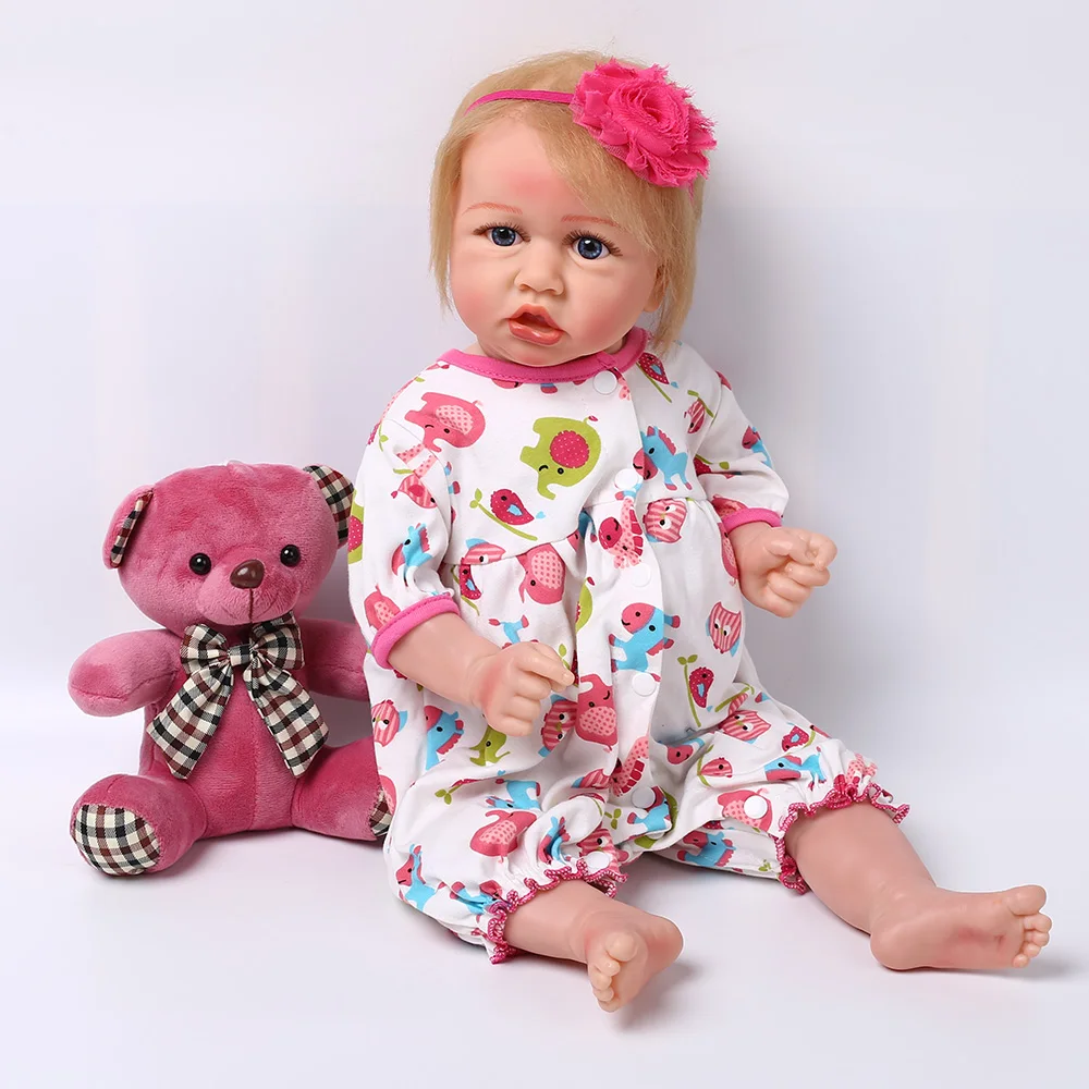 

50CM Reborn Baby Doll Toddler Real Soft Touch Lifelike Maddie with Hand-Drawing Hair High Quality Handmade Doll