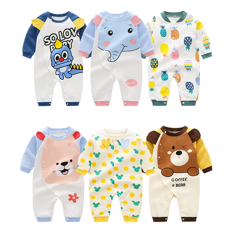 

Andy Papa Autumn New Come Baby Rompers Toddler Unisex Long Sleeve Coffee Bear Printed Jumpsuits Newborns Infants Sleepwear Robes
