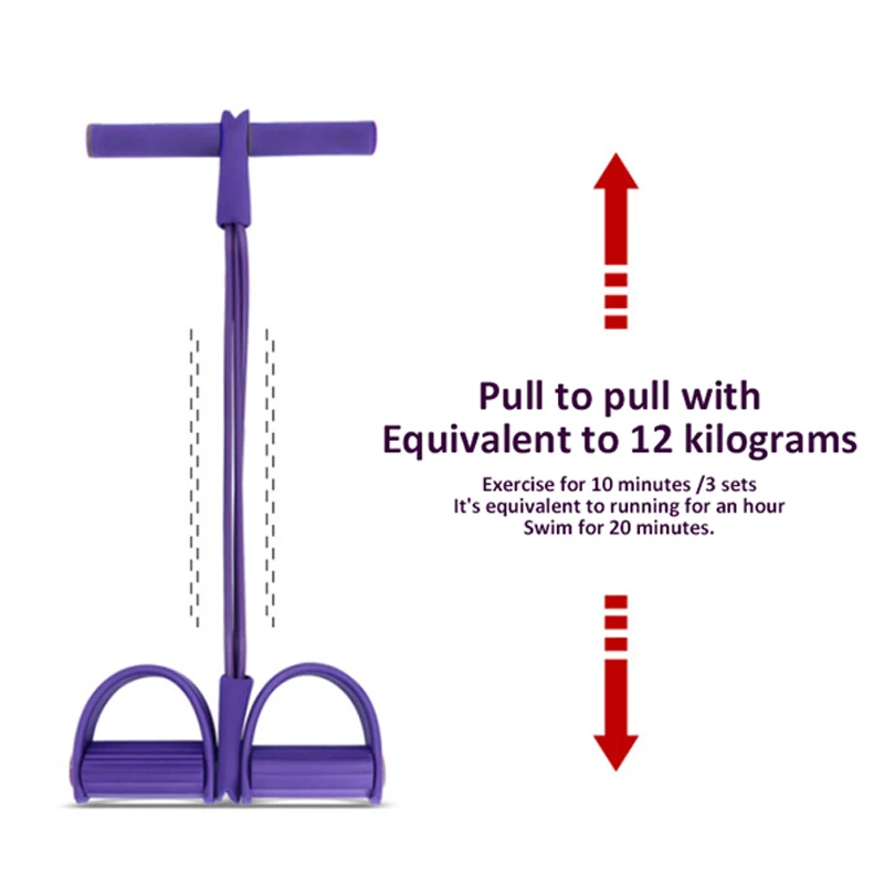 Многофункциональный четырехтрубный съемник для педалей ног эластичный фитнеса