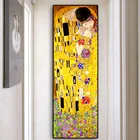 Алмазная картина 5D, Классическая картина для художника Густава Климта поцелуев, квадратная круглая дрель, алмазная вышивка, картина, вышивка крестиком, полное сверление