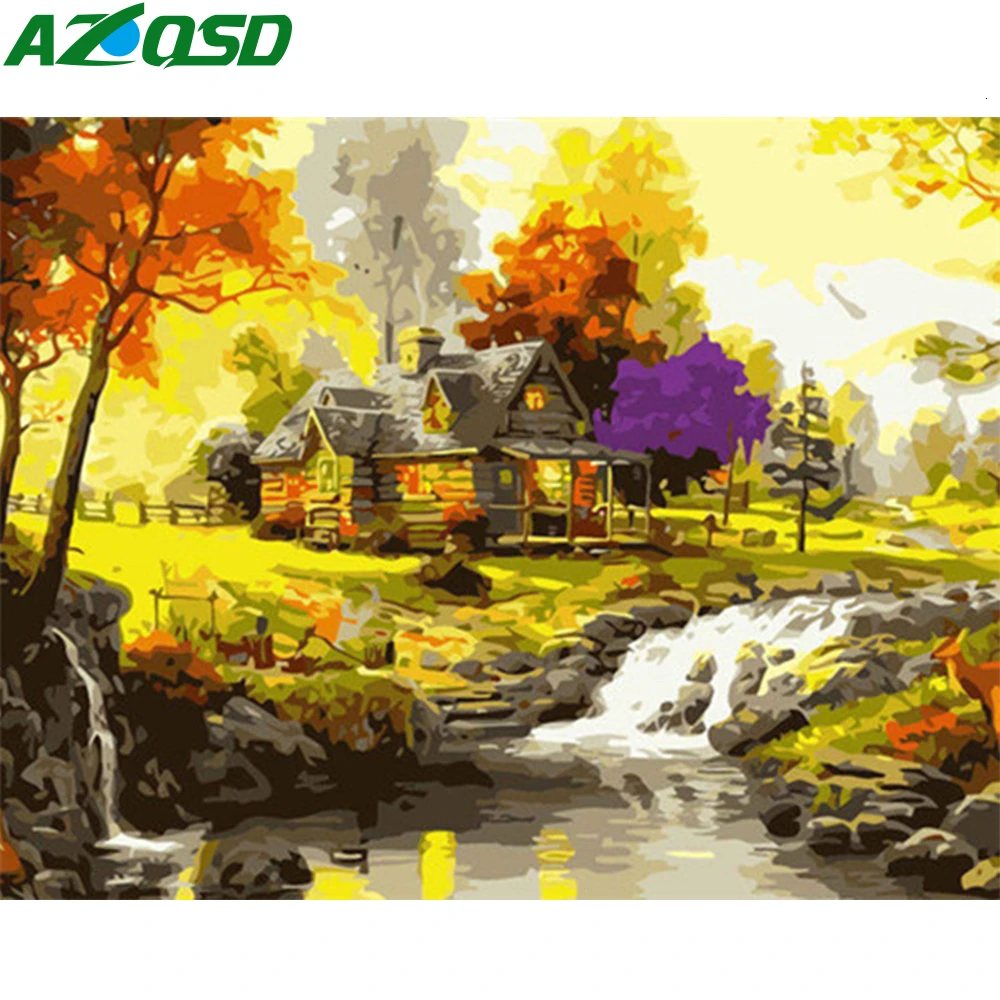 AZQSD краска по номерам для взрослых декорация DIY нерамка акриловая украшение