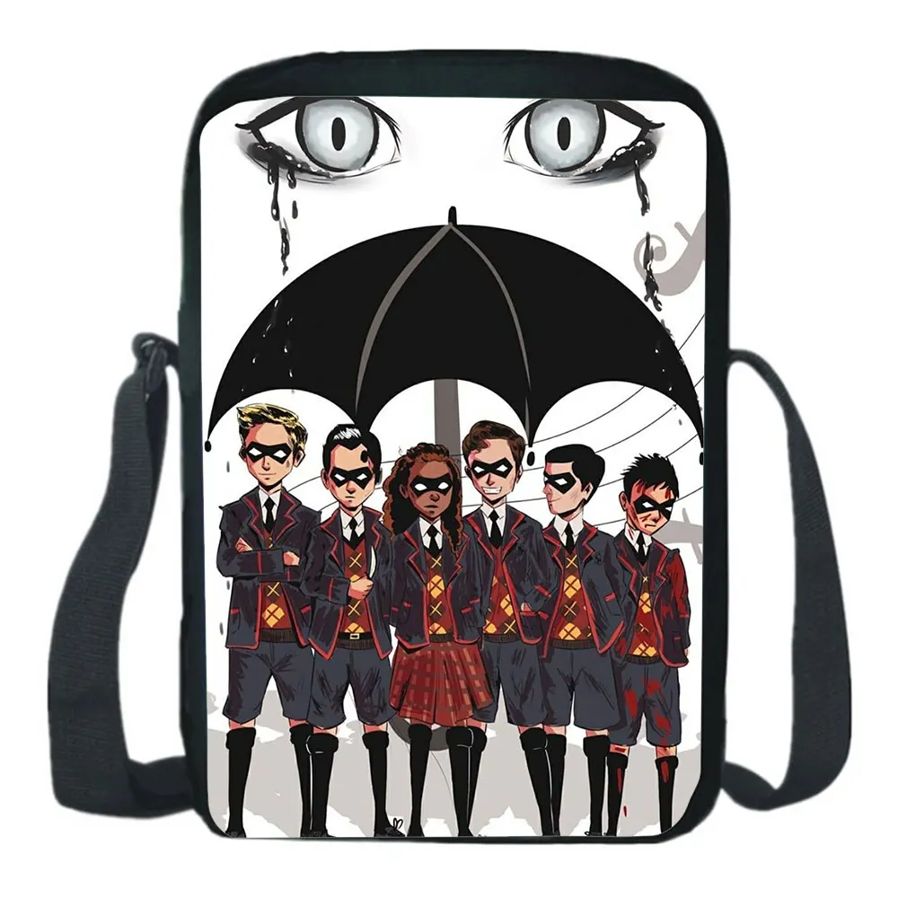 Сумка через плечо с принтом зонтика, женская модная мультяшная сумочка-мессенджер, мужской портфель на плечо, повседневный школьный ранец