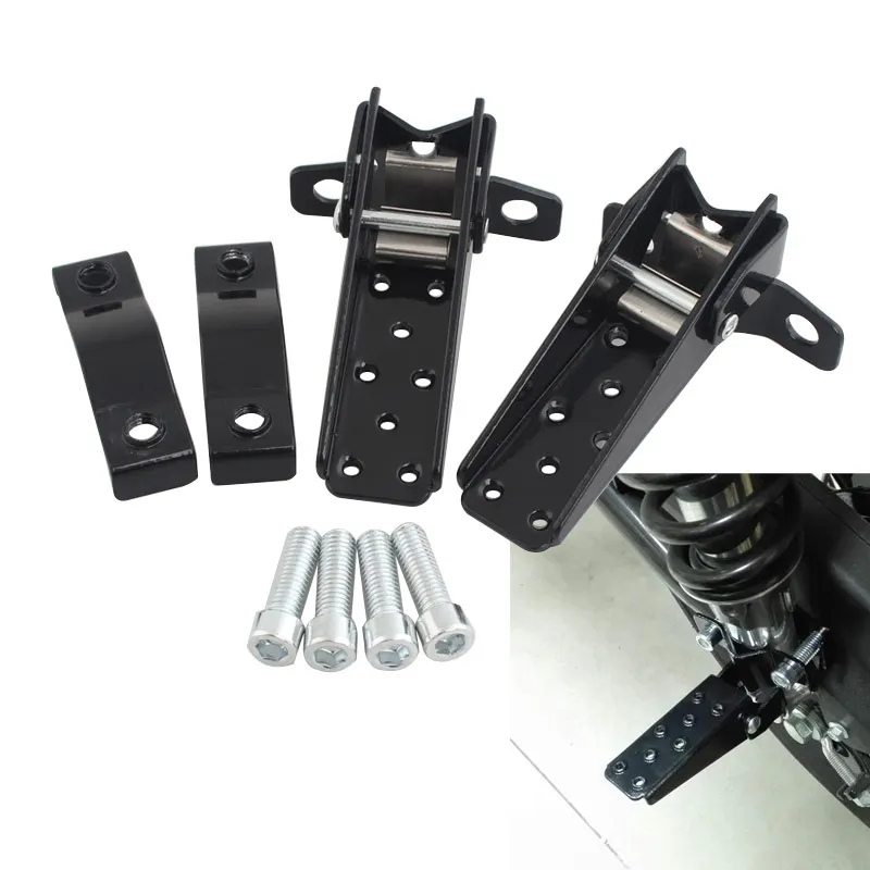 Черные мотоциклетные части рама складные ножные педали универсальные для