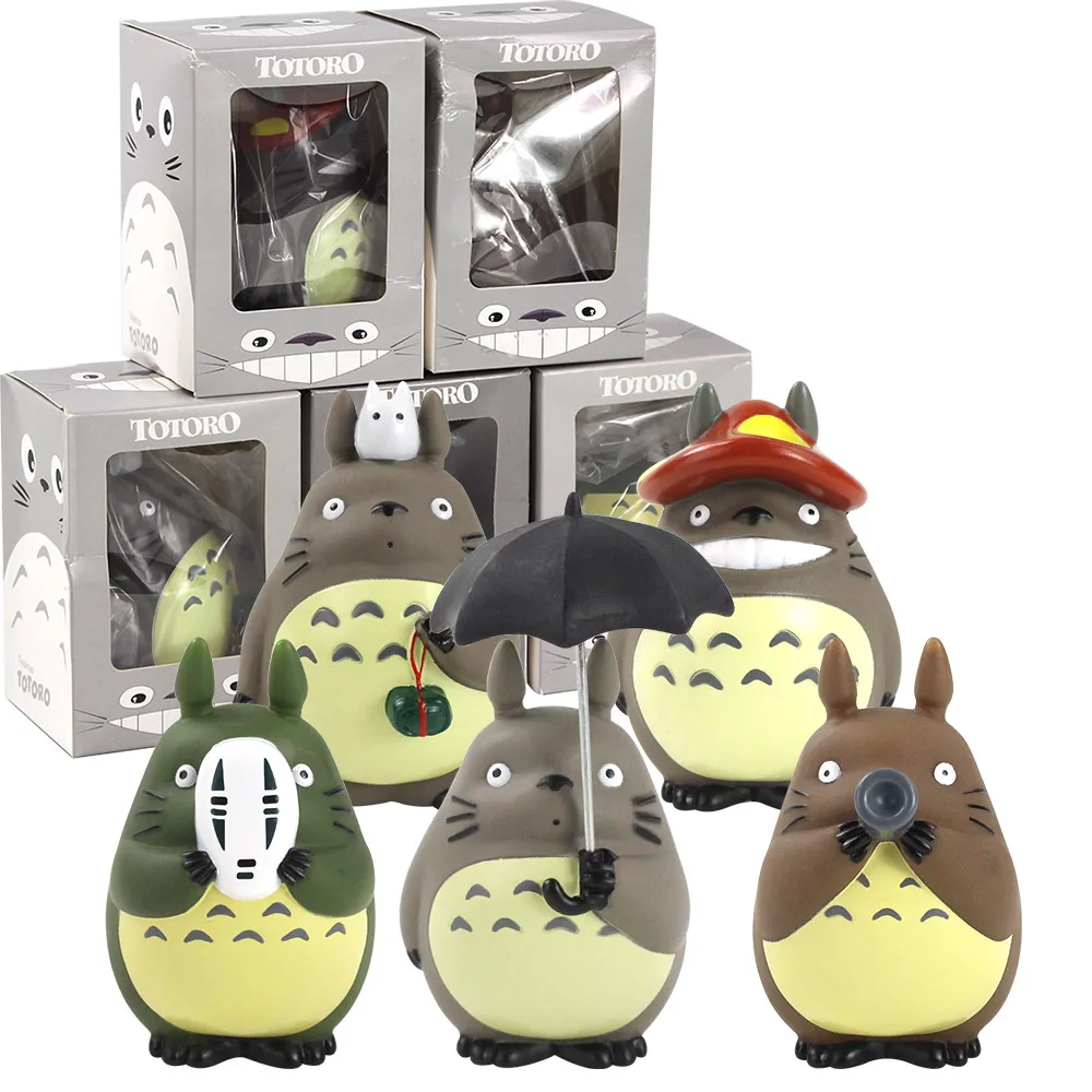 12 см Фигурка Мой сосед Тоторо Игрушки шиншиллы с зонтиком маска Hayao Miyazaki аниме