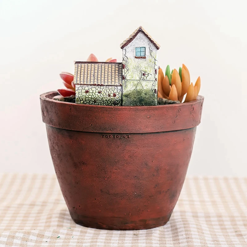 Цветочный горшок в стиле ретро для растений суккулентов декоративный