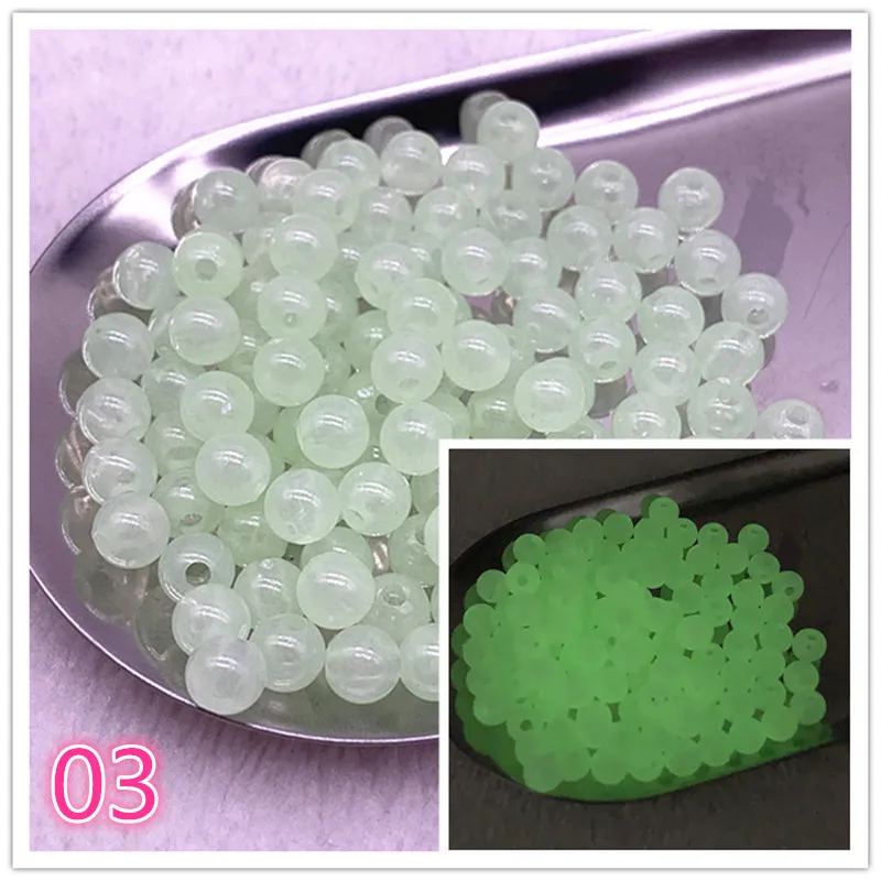 

NEW 6--12mm Strong Luminous Beads Glow In The Dark Fishing Loose Spacer Beads for Jewellery Marking DIY Bracelet Accessories