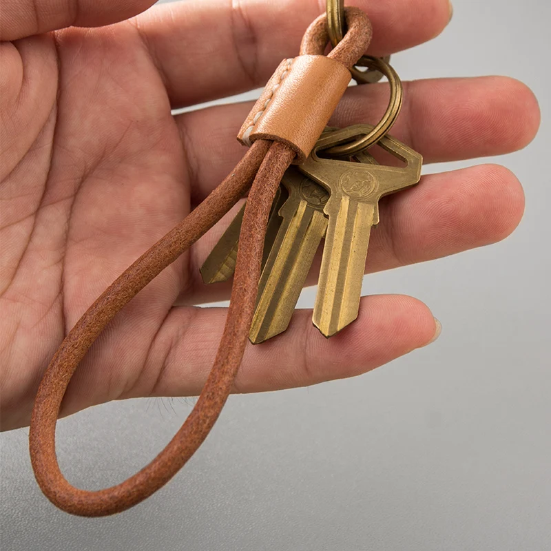 Брендовые винтажные кожаные дизайнерские Брелоки для ключей ручной работы