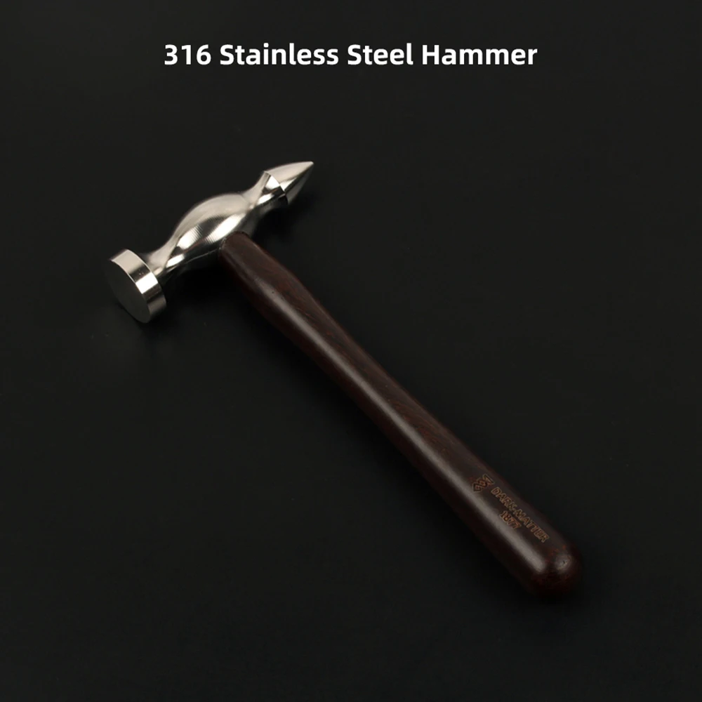 Stainless Steel Pointed Hammer Edc Flat With Wooden Handle Leather Carving Sewing Supplies Repair Tool | Инструменты