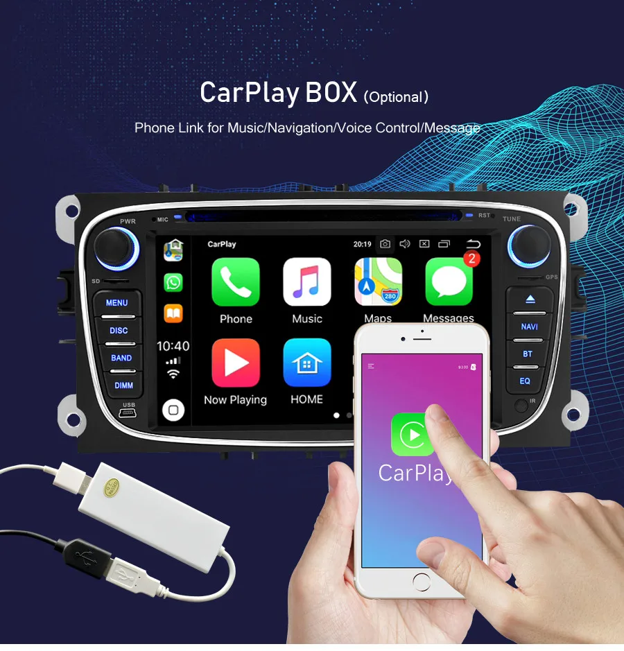 4G ram 64G rom Android 9,0 автомобильный Радио DVD навигационный плеер для Ford/Focus/Mondeo/S-MAX/C-MAX/Galaxy gps Видео Мультимедиа Стерео