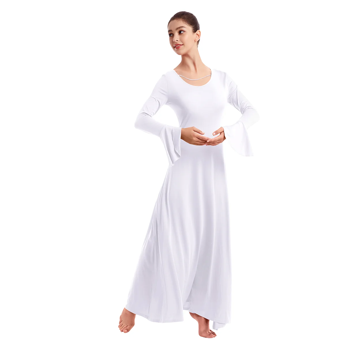 Женское длинное платье в церковном стиле для литургического танца